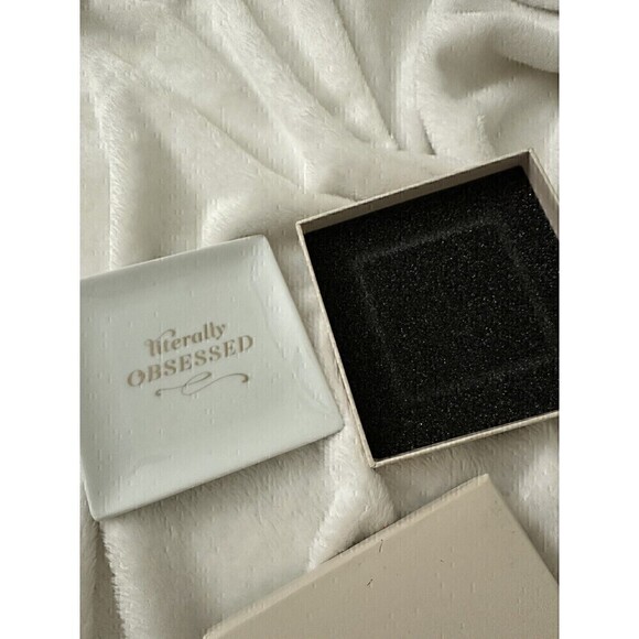 NEW Nordstrom FRINGE Studio Literally Obsessed 4” Decorative Tray Gold Cute Gift - Picture 4 of 5